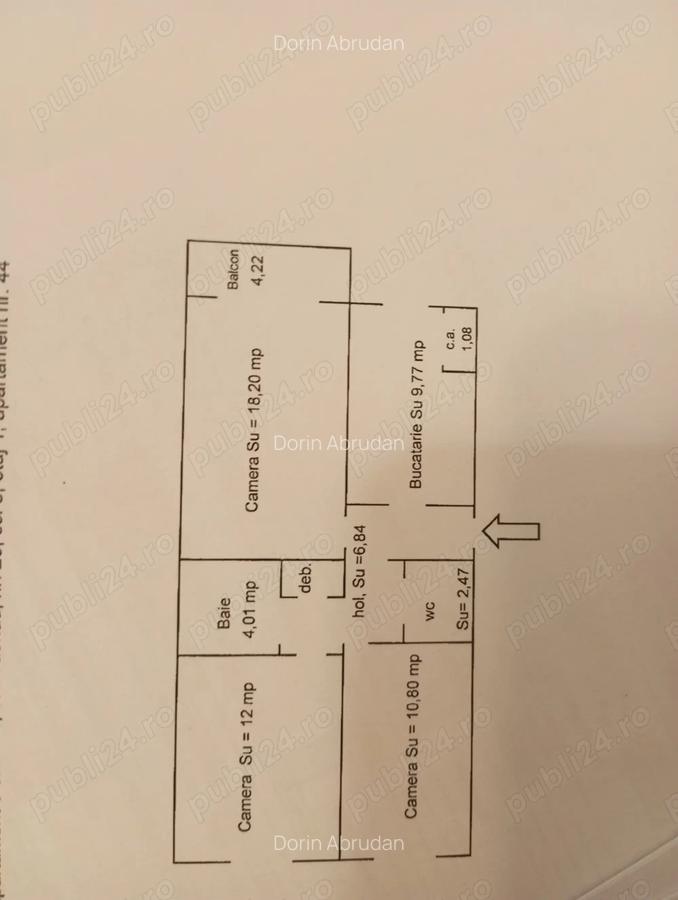 Inchiriez apartament cu trei camere in Mana?tur - 4