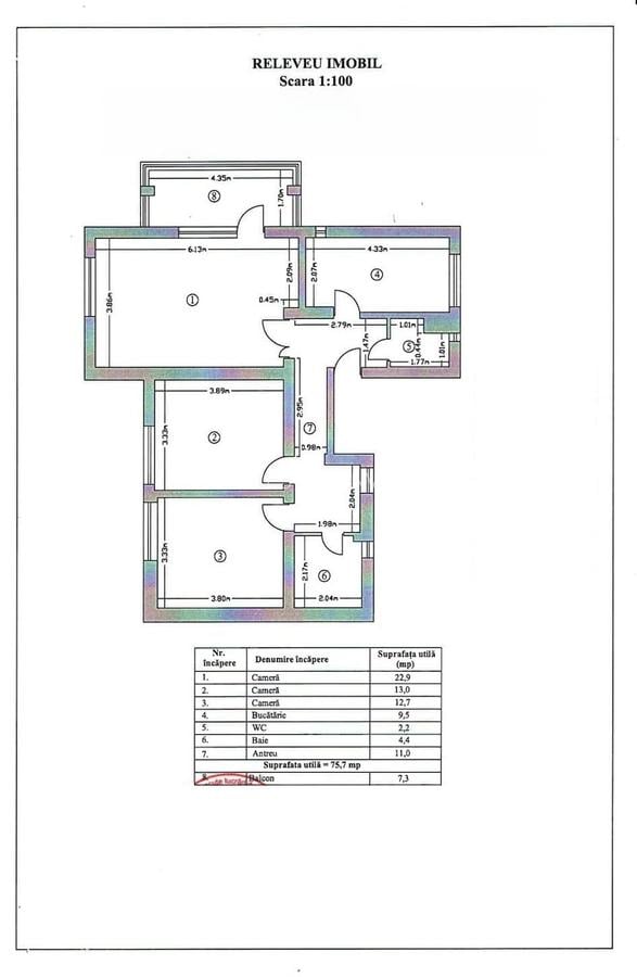 Apartament cu 3 camere decomandat în Blumăna - 3