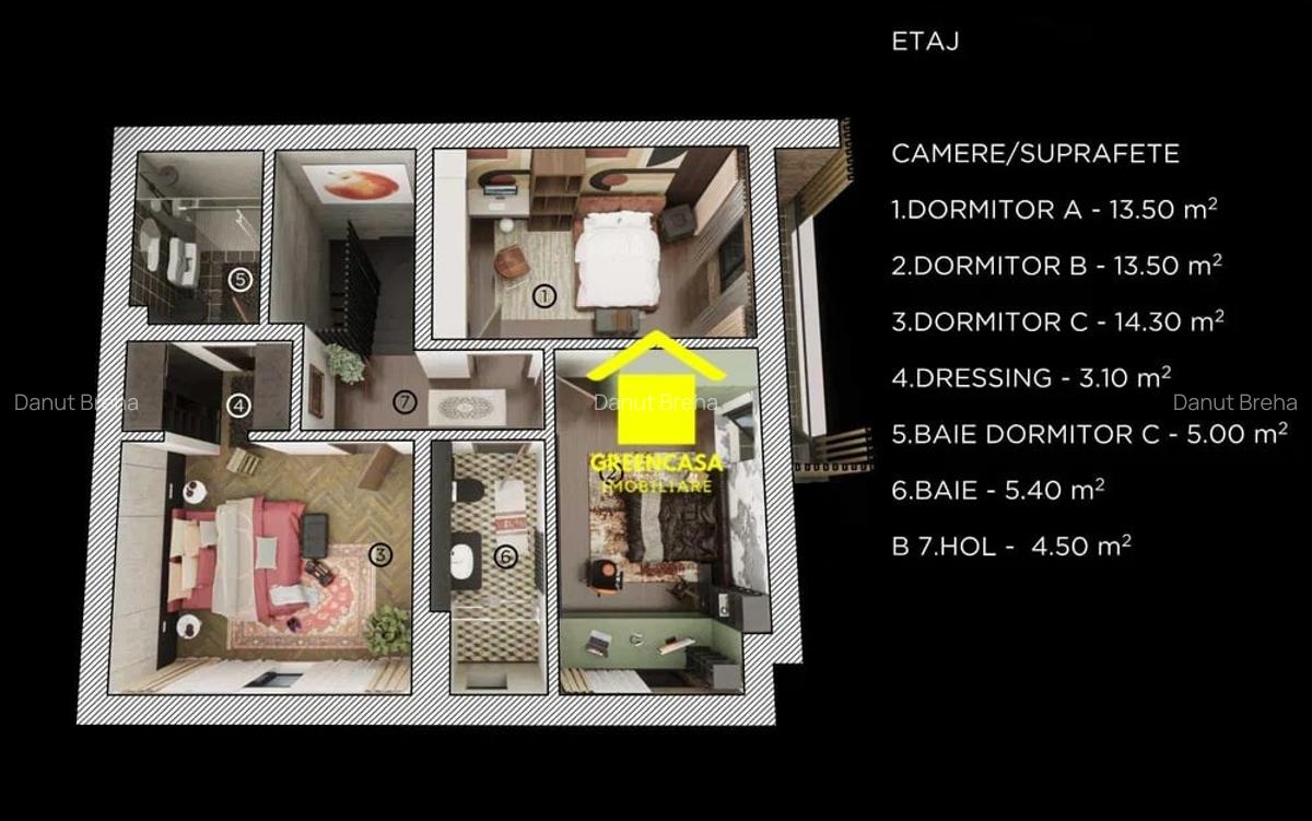 Casa cuplata, 4 camere, 120mp utili, teren liber 110mp, zona Sub Cetate - 8