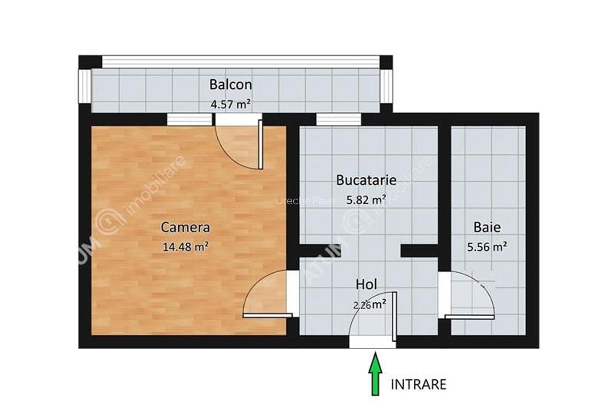 Garsoniera decomandata cu balcon si pivnita zona Turnisor - 8