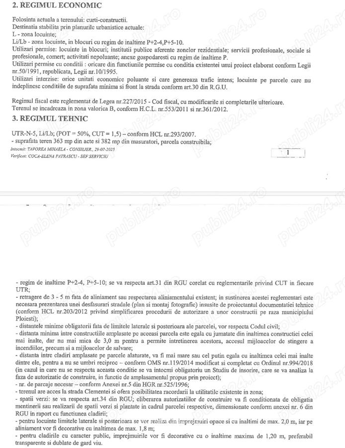 Vand casa renovabila demolabila, teren 382mp, Mihai Viteazu-Caraiman-Republicii. Regim construc?ie p - 2