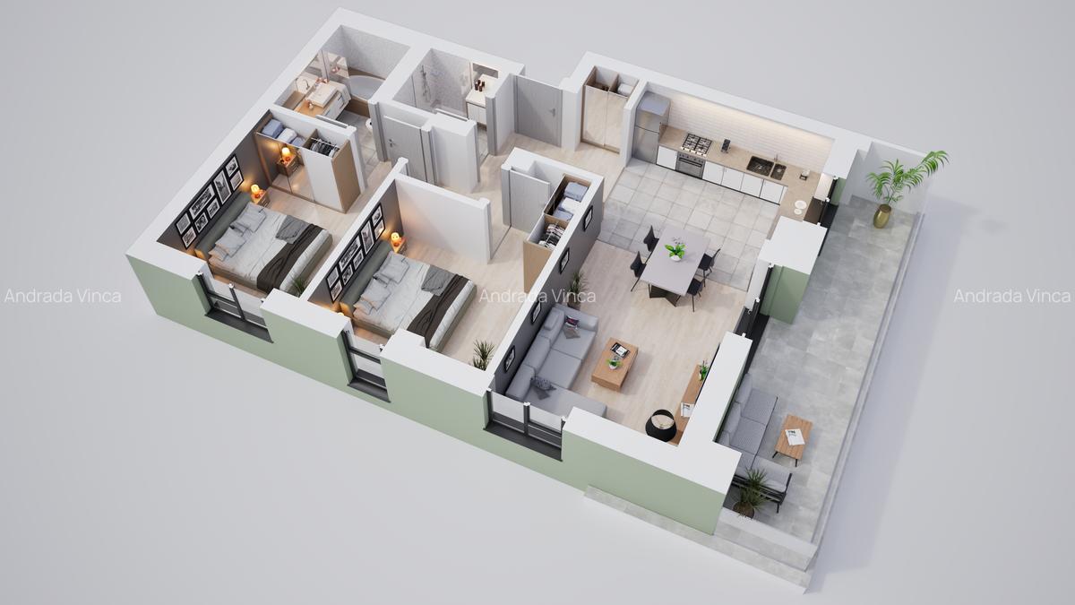 Apartament 3 camere, ansamblu privat cu parc - 8 Apartament 3 camere, ansamblu privat cu parc - 8