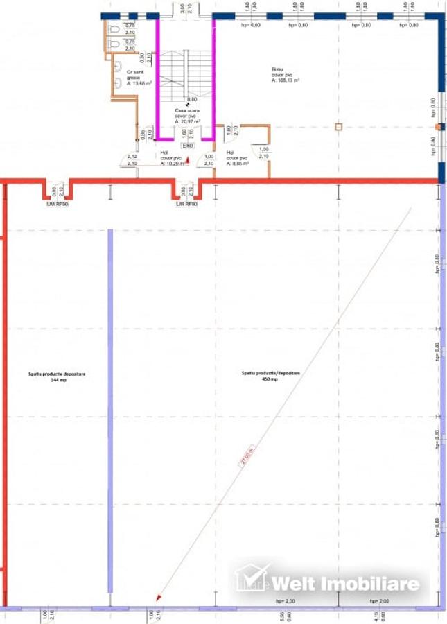 Spatiu depozitare sau productie 600mp, birouri si anexe 150mp, Tetarom I - 1