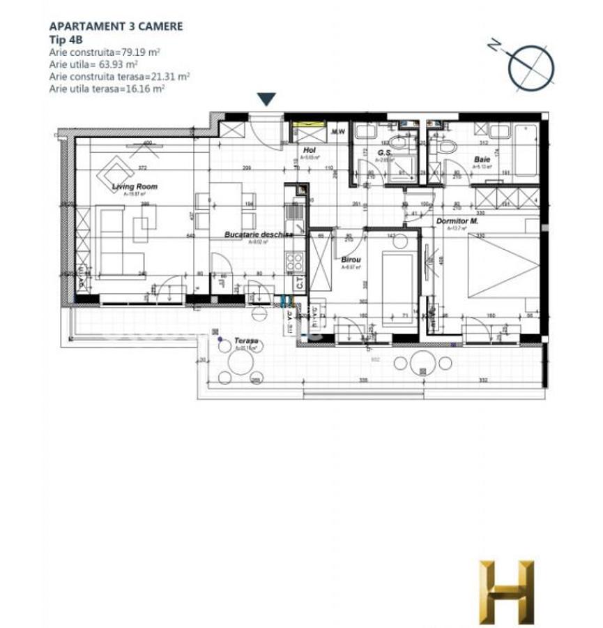 Open View 3 Rooms Penthouse + Terrace 16SQM | H Pipera Lake - 6