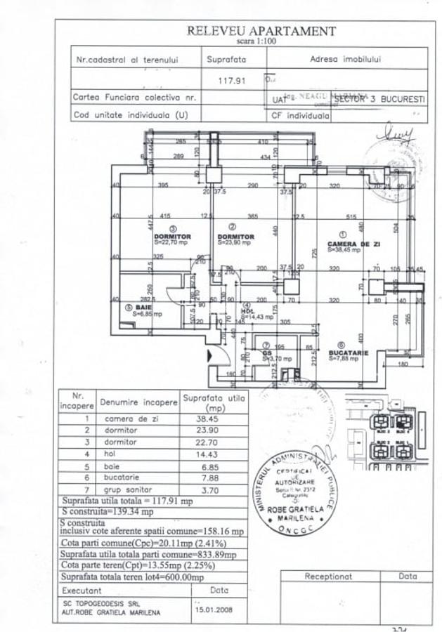 NOOR Residence |  3 camere, etaj 9, SU=118 mp, an 2009 | metrou Titan - 18