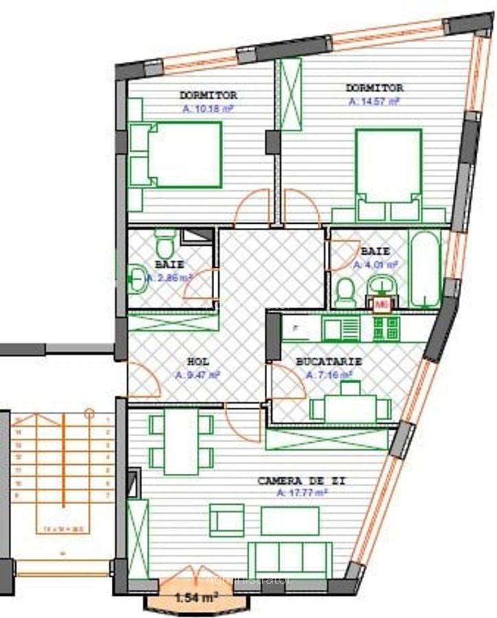 Apartament cu 3 camere decomandat în Camil Ressu - 4