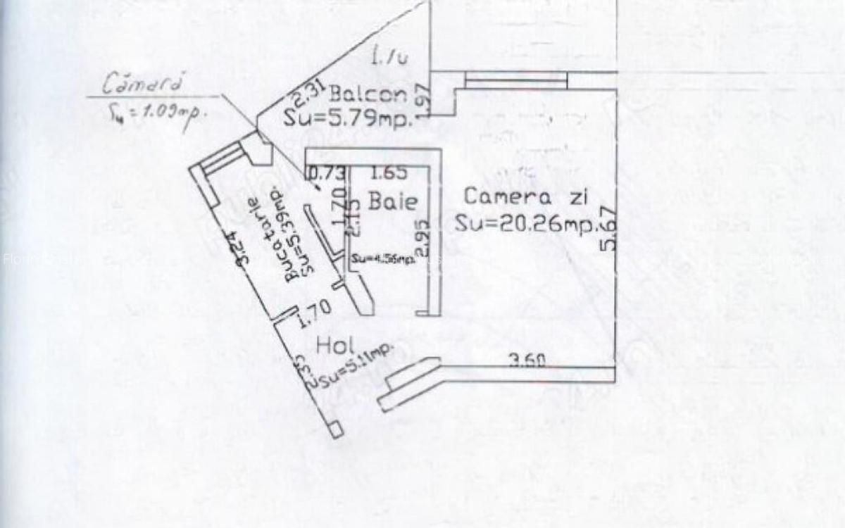 - Apartament 1 camera zona Garii Marna, 42mp, etaj intermedi - 2