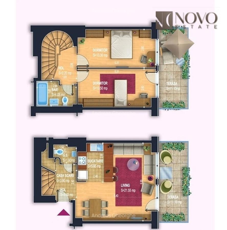 Penthouse - Duplex | Dristor | New Town Residence | 1 min Metrou - 16