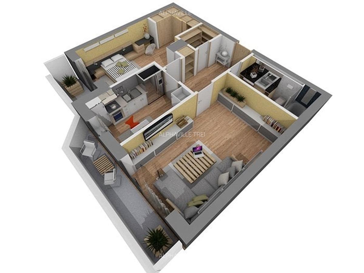 Apartament cu 2 camere decomandat în Răcădău - 2