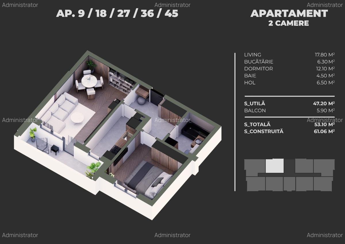 Apartament decomandat - 2 camere, balcon, Comision 0, Berceni, Sector 4 - 5