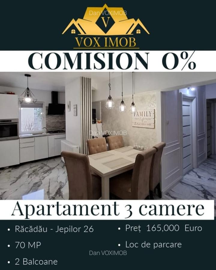COMISION O% Apartament 3 camere Racadau - 1