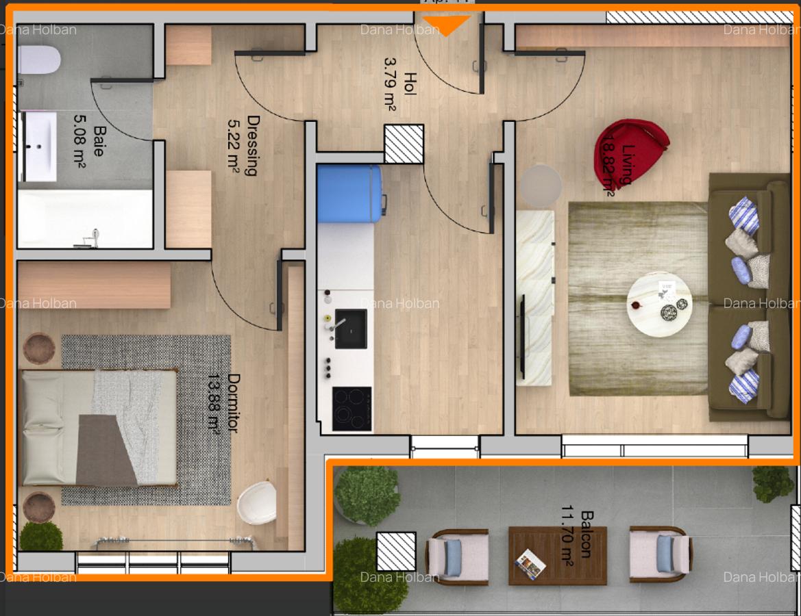 Apartament 2 camere utilat si mobilat lux Parlament - 13