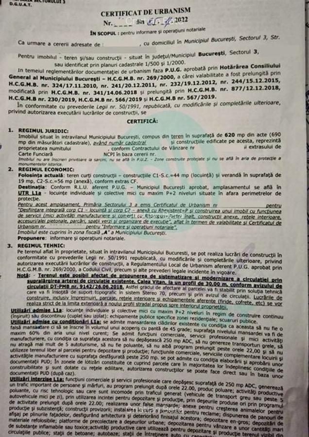 Teren Construcții intravilan de 690 mp, în Vitan - 3