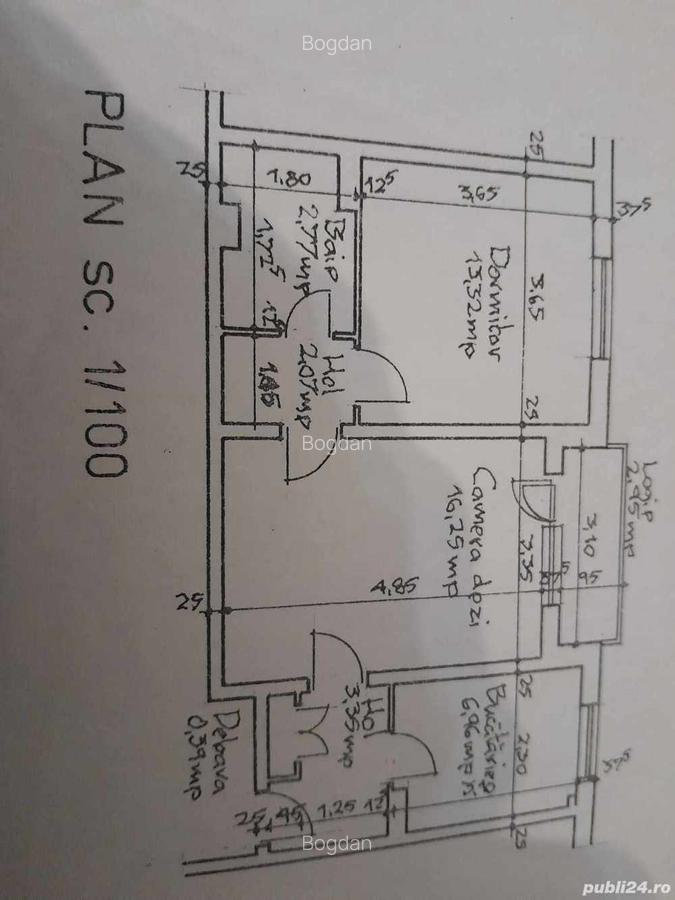 Vand apartament in Dorohoi,str. AL.I.Cuza - 45000 Euro - 1