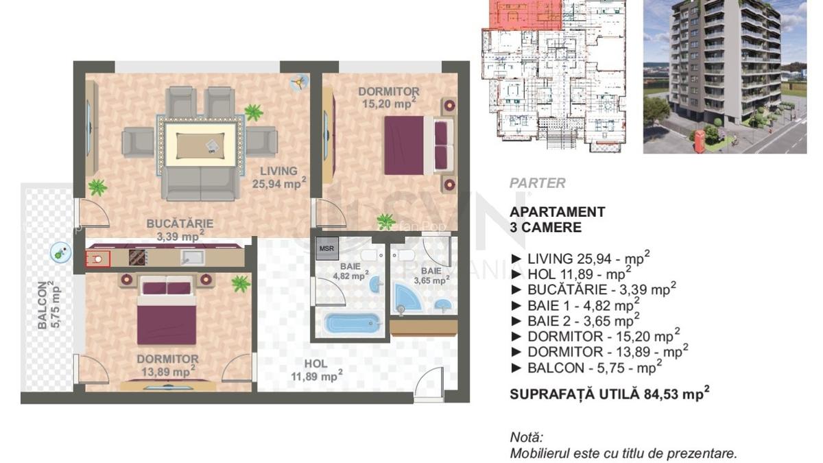 Apartament cu 3 camere decomandat în Cotroceni - 2