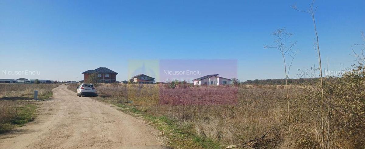 Sabareni, teren rezidential 6290 mp, cu 52m FS, utilita... - 4