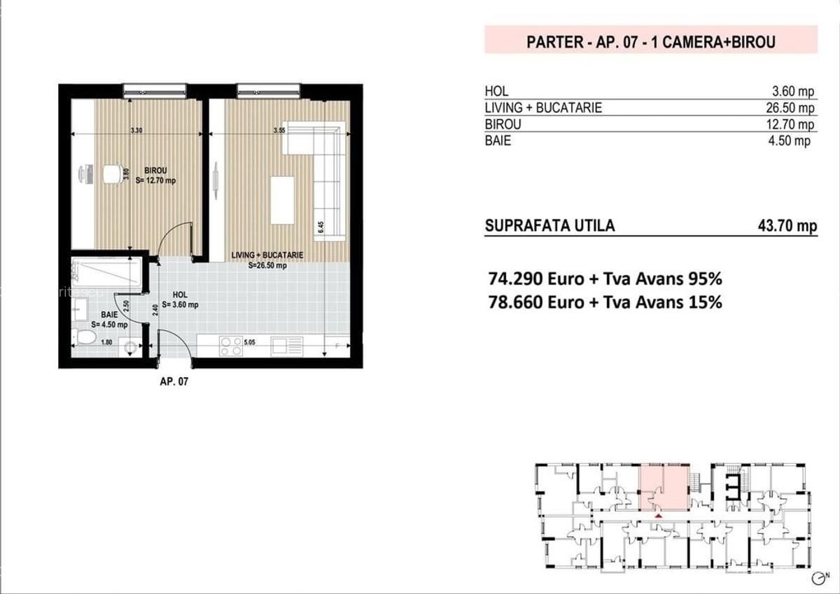 Apartament 2 Camere Sector 4 Grand Arena 43.7Mp - 1