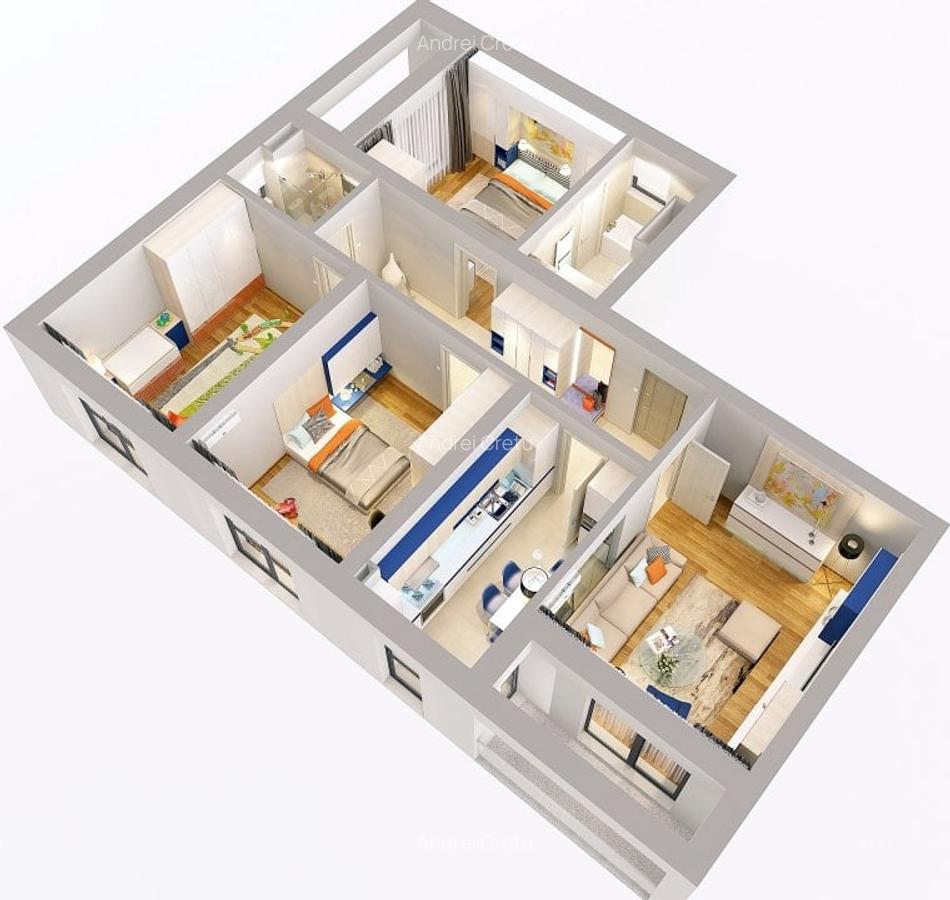 Apartament cu 4 camere decomandat în Cotroceni - 2