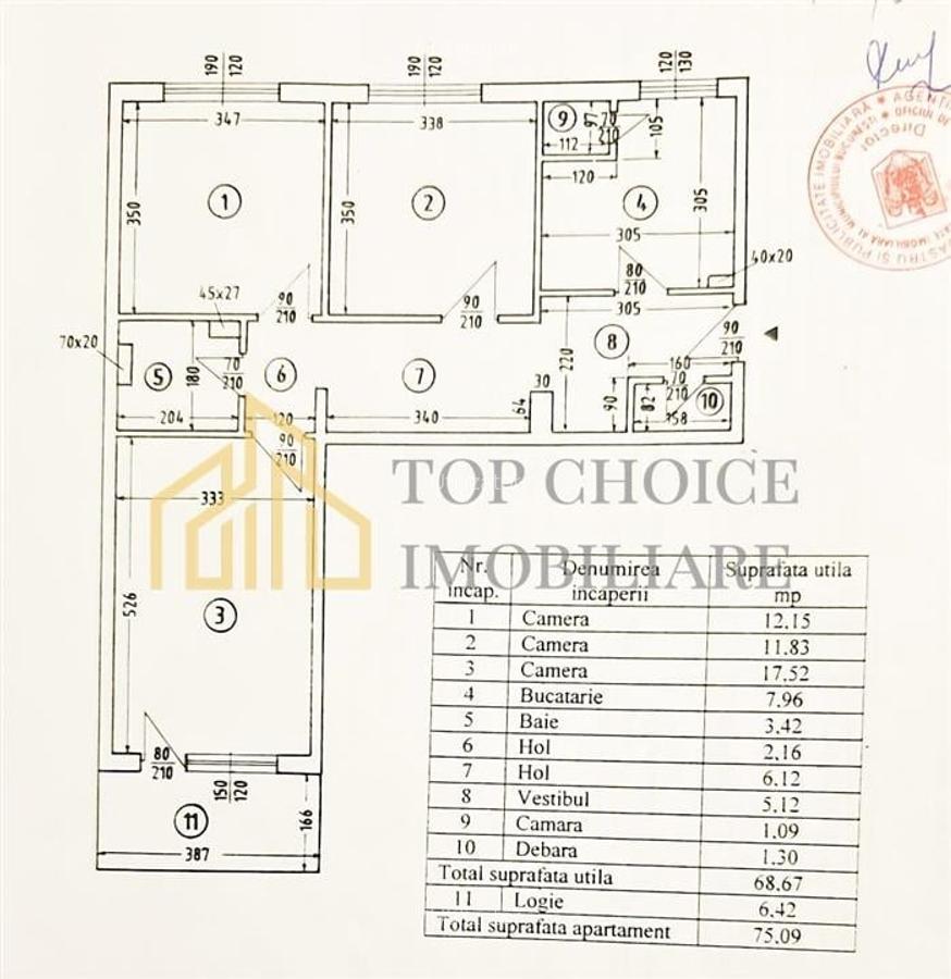 APARTAMENT 3 CAMERE CU VEDERE MIXTA  TITULESCU / VICTORIEI  75 MP - 38