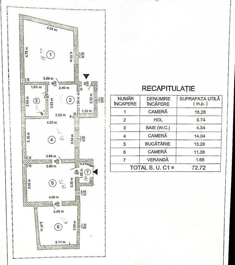 Casa 1 Mai - Teren 212 MP - 73 MP utili - Constructie 1940 - Toate Utilitatile - 16