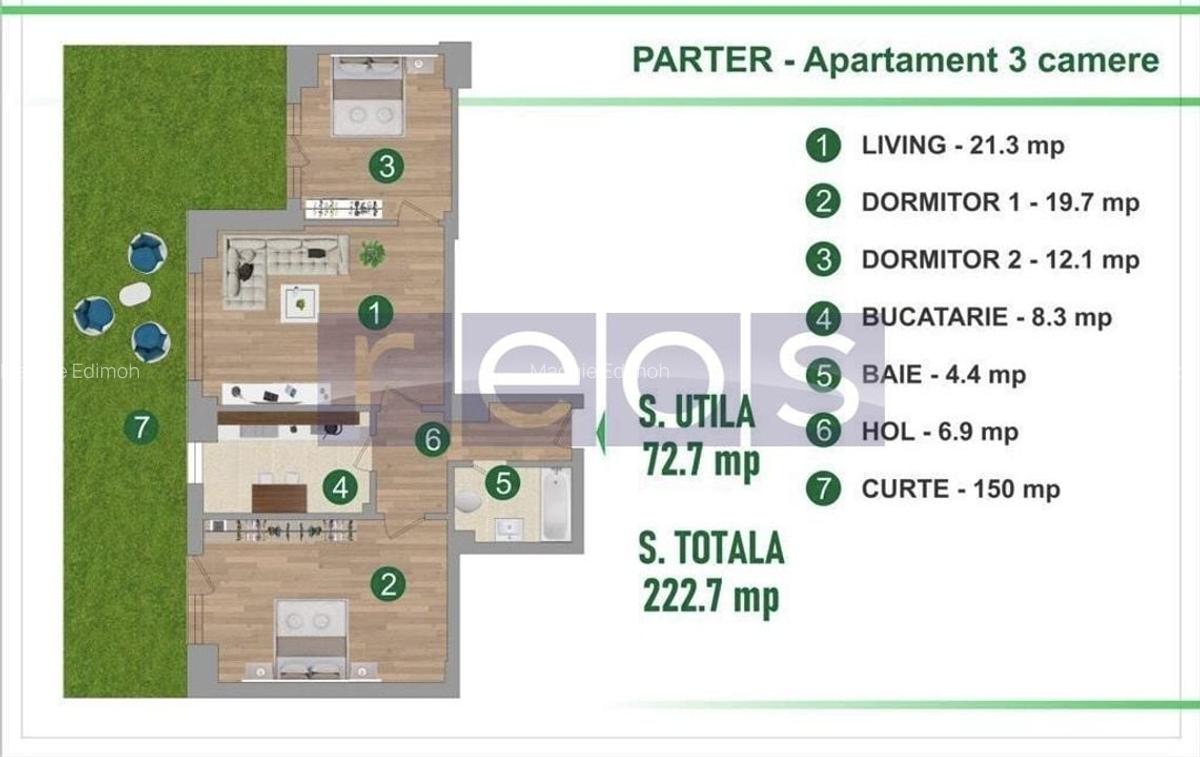 Apartament cu 3 camere decomandat în Andronache - 14