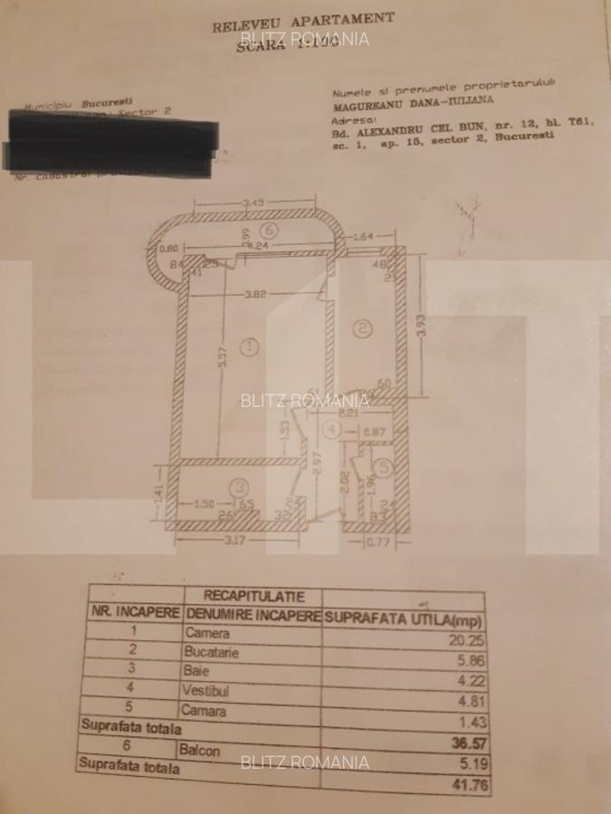 Garsoniera spatioasa de 42 mp, etaj 8, zona Tei, Bucuresti - 19