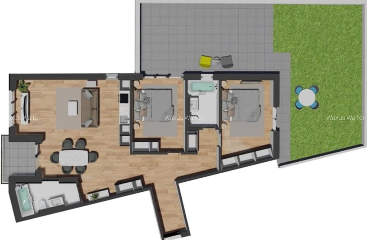 Apartamente semifinisate de 2/3 camere, la 2 minute de VIvo Mall - 12
