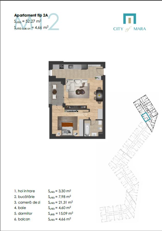 Apartament cu 2 camere semidecomandat în Circumvalațiunii - 2