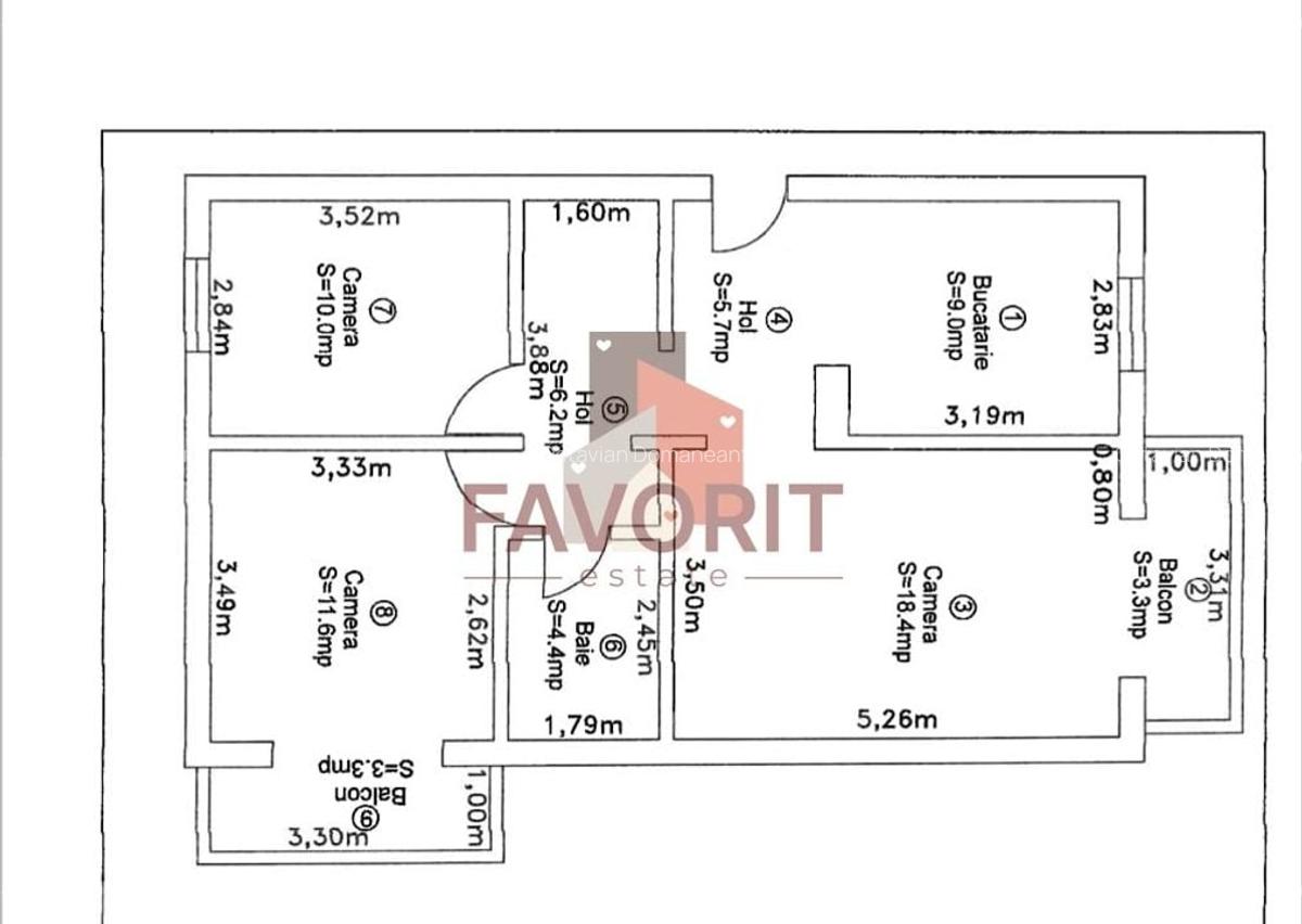 3 camere | 2 balcoane | renovat recent | zona excelenta | mobilat si utilat | - 15