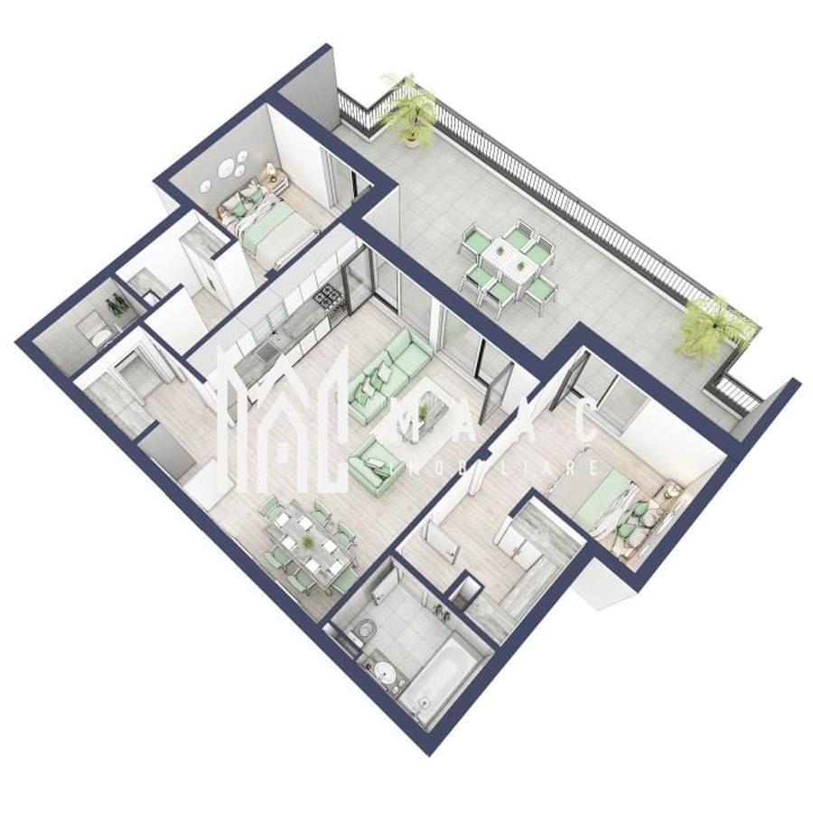 Penthouse 3  camere | Etaj 4 | Balcon 45.6 mp | Turnisor - 4