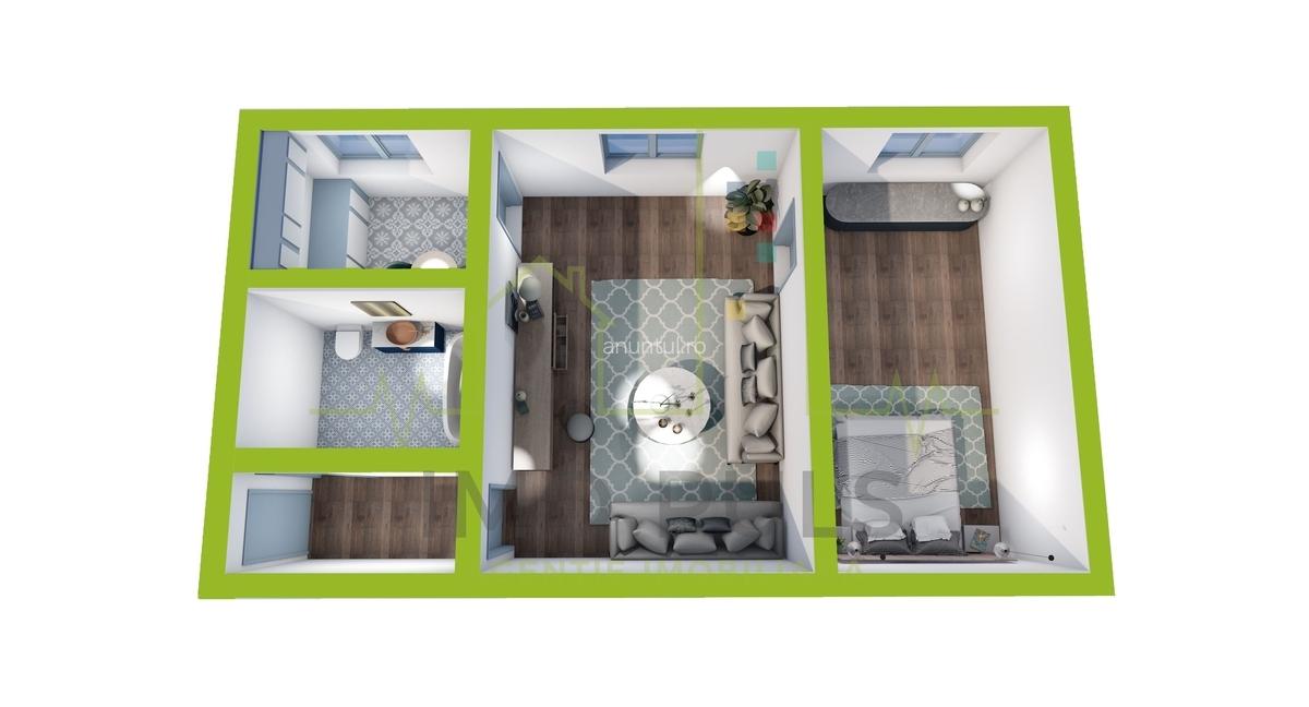 Sagului. Etaj 2. Finisat modern. 2 camere - 9