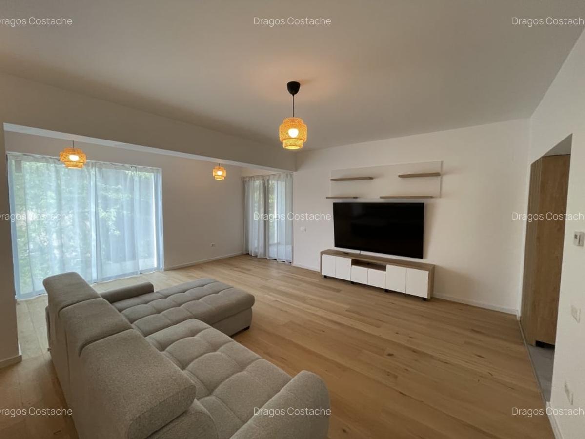 Baneasa, 3 camere, 110mp, parter, finisaje de lux, mobilat si utilat,  parcare - 1