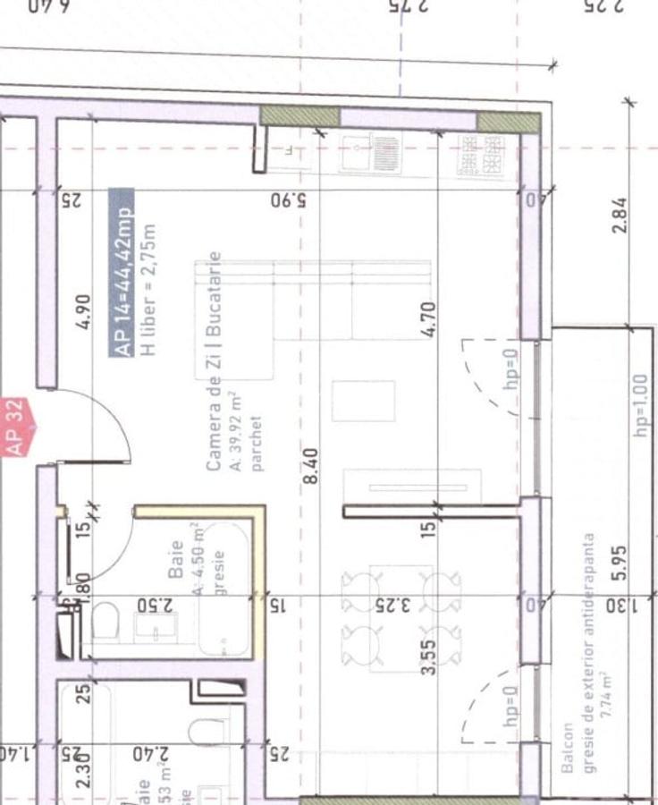 Oportunitate! Apartament cu 1 camera, 44,42 mp, finisat, bloc nou, Marasti - 1