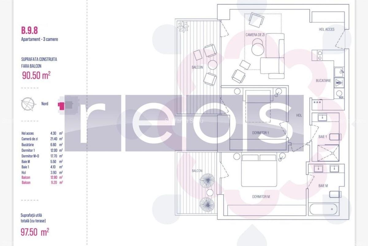 ETAJ 9-13 | 3CAMERE |VEDERE PANORAMICA| PARCARE|TERASA |ONE VERDI PARK - 14