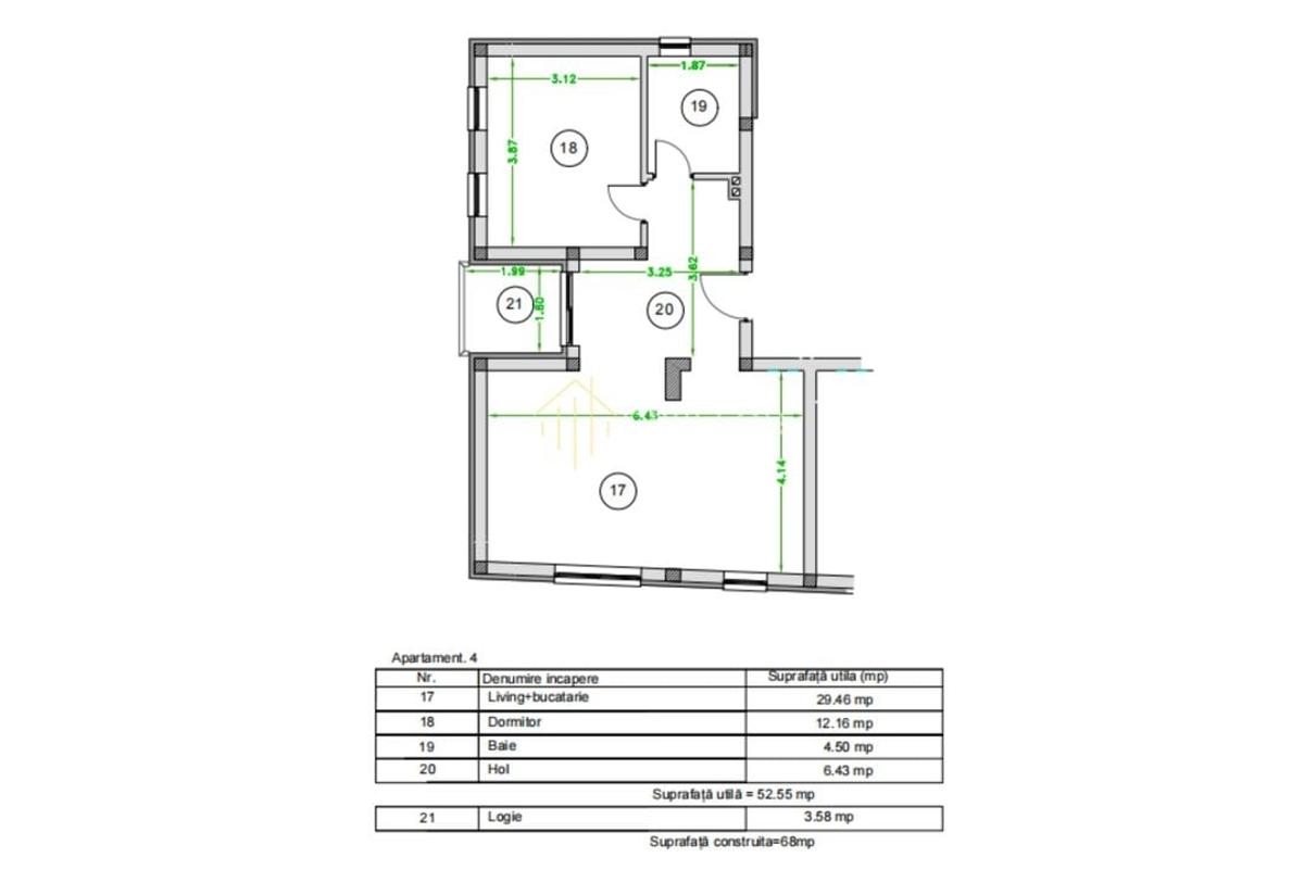 Apartament cu 2 camere decomandat, mobilat în Libertății - 10