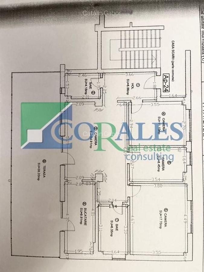 Apartament spațios cu 4 camere, terasă de 40 mp – zona centrală! - 15