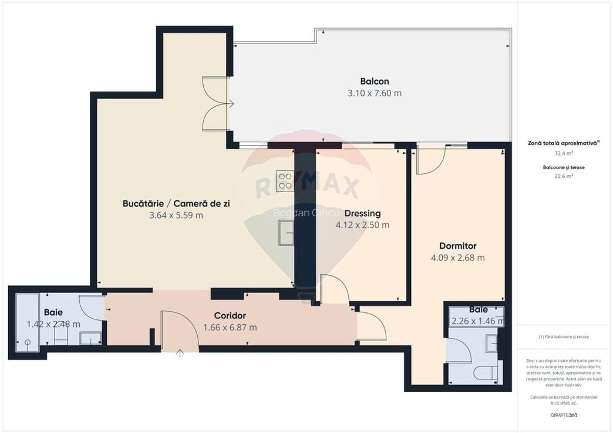 Apartament cu 3 camere si terasa + parcare |PARTER INALT| Delta City - 16