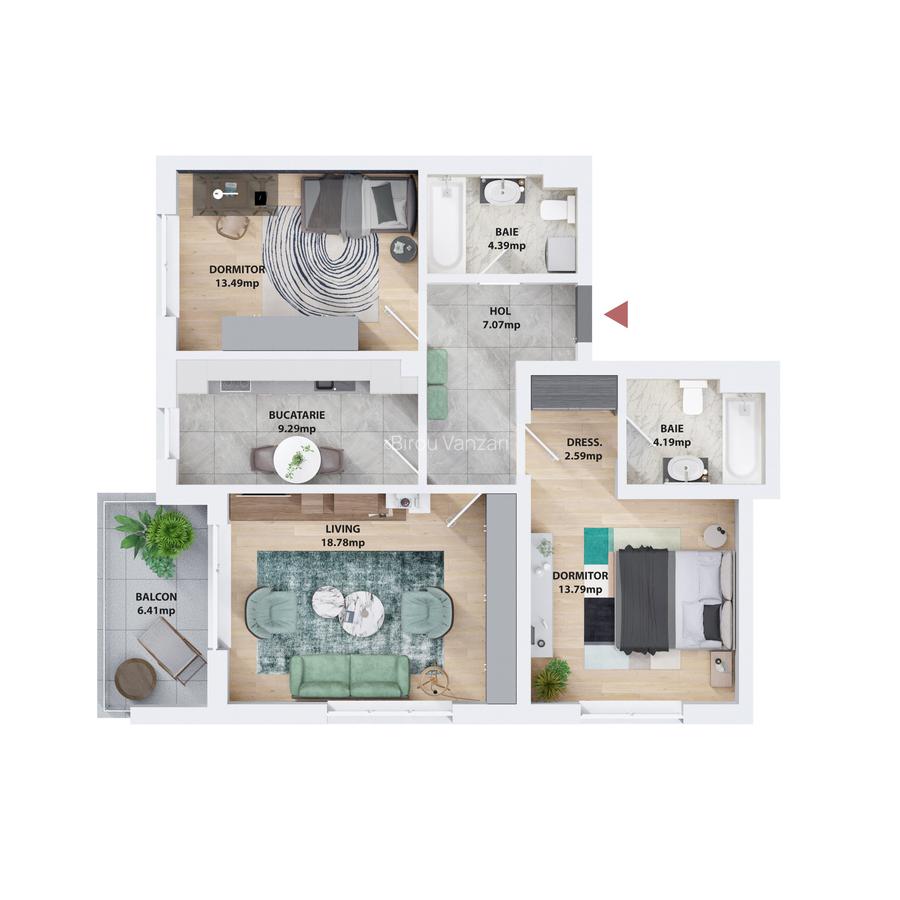 Apartament cu 3 camere decomandat în Ghencea - 8