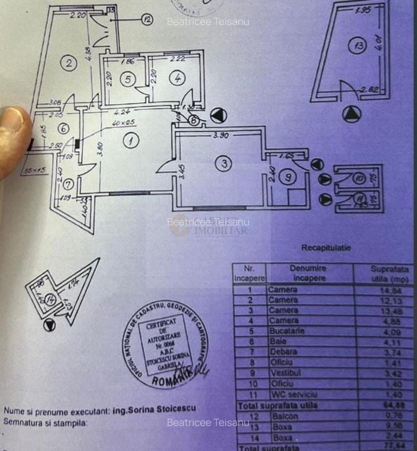 4 camere  | Etaj 1/6  | Cismigiu | 65 mp - 21