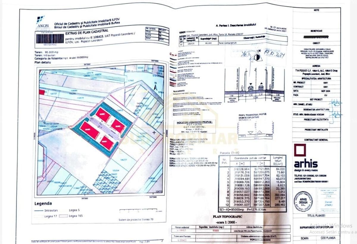 Teren Intravilan Industrial Hale si Birouri, acces DNCB- DN4, A0 - 5