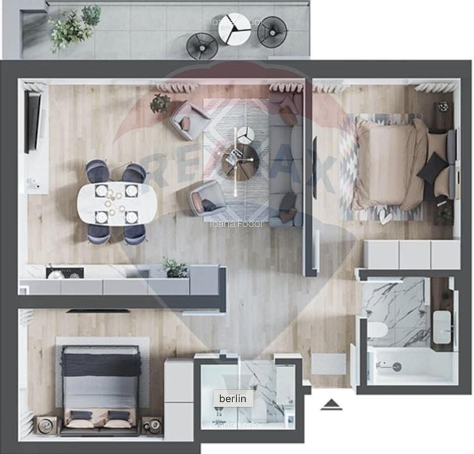 Apartament cu 3 camere de vanzare in Prima Green Residence, Nufarul - 17