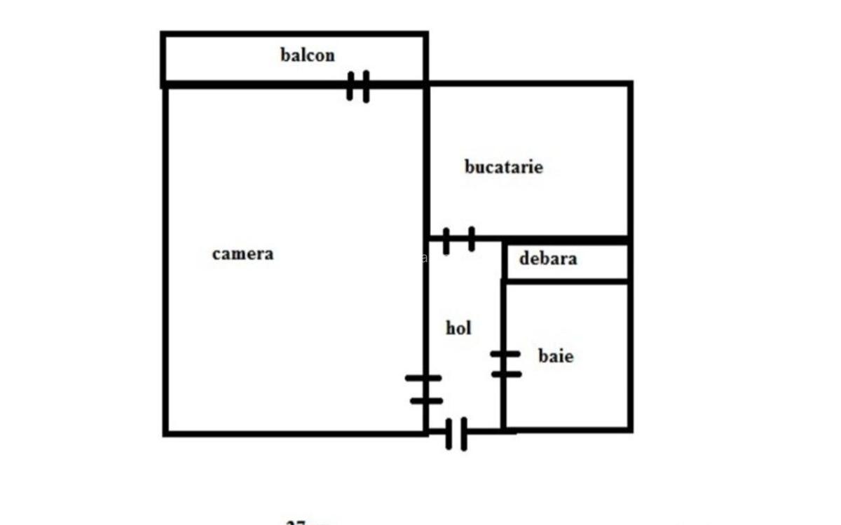 Garsoniera 37m, Piata Iancului/Ritmului, decomandata, bloc mixt/prop. - 1
