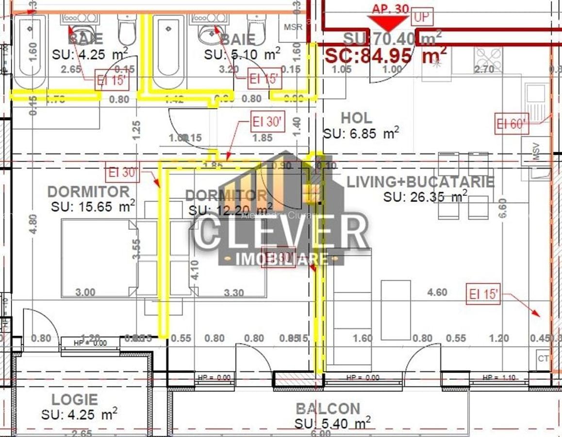 Apartament cu 3 camere semidecomandat în Theodor Pallady - 2