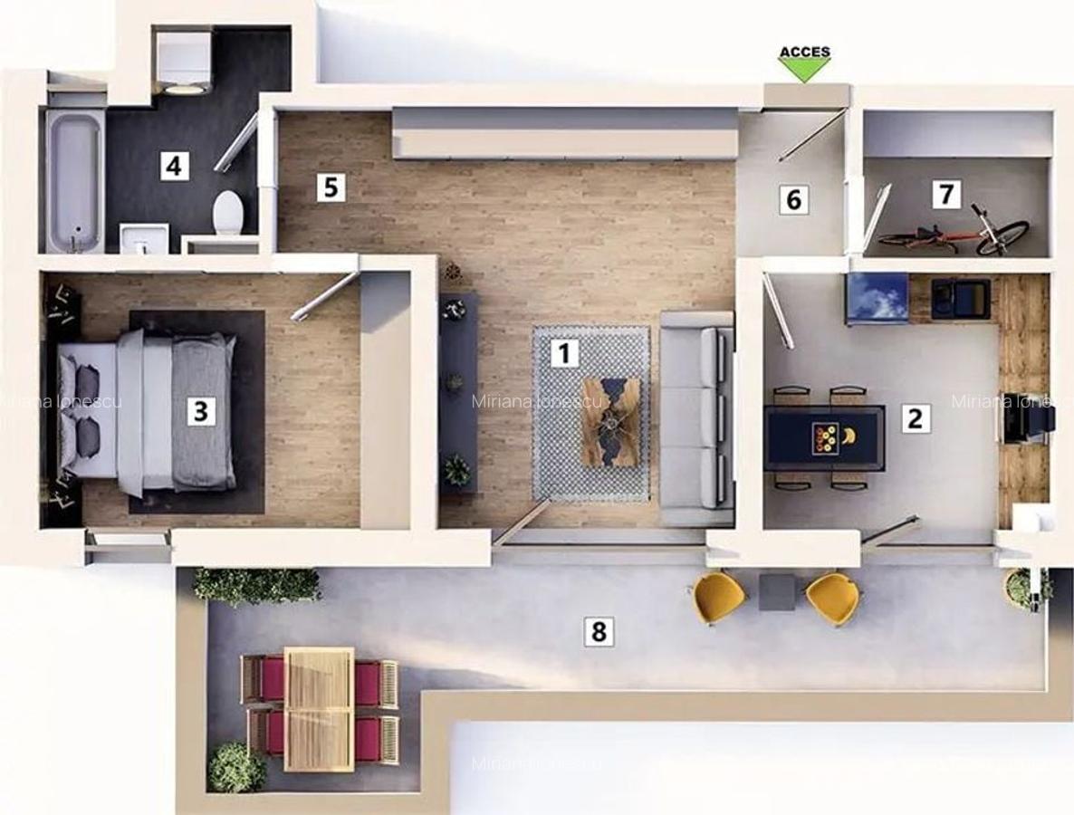 Apartament cu 2 camere decomandat în Torontalului - 18