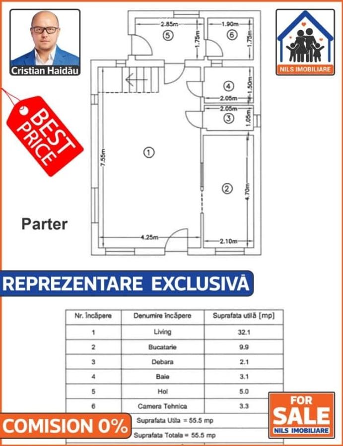 Casa 3 camere, 2 bai, 2 balcoane | Teren 400mp | Vidra-Dobreni IF - 19