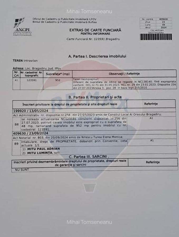 Teren intravilan 2944 mp Rubinului/Bragadiru - 1