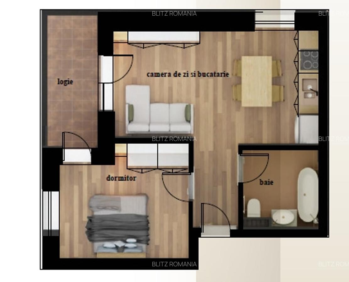 Apartament 1 camera, 50 mp, zona Orasul Vechi - 3