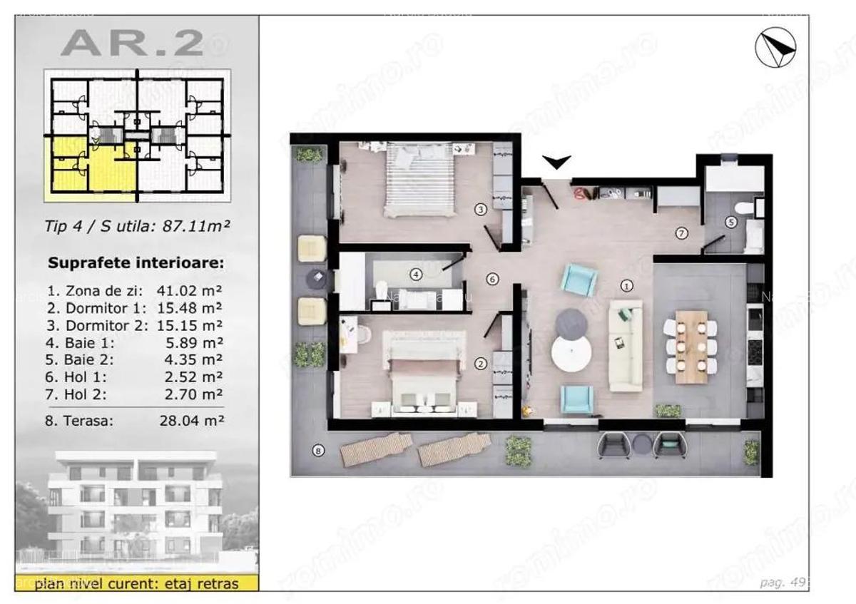 ULTIMELE 2 Penthouse-uri 87 mp zona Torontalului !!! COMISON 0 - 4
