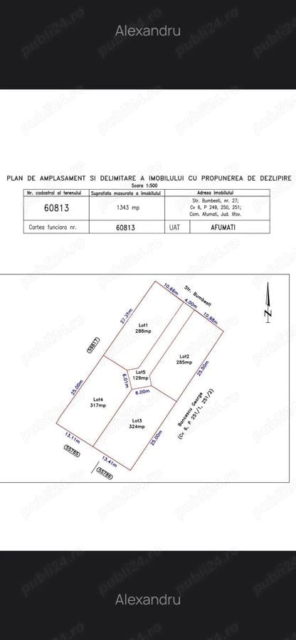 4 loturi circa 300mp fiecare in Afumati Ilfov, toate utilitatile, asfalt, zona de case - 3