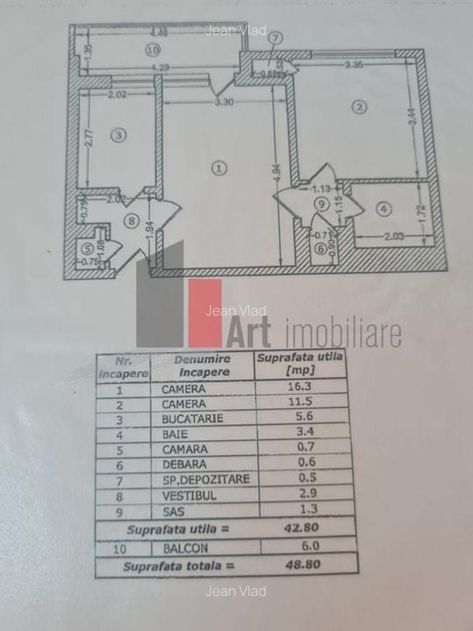 Apartament cu 2 camere semidecomandat, mobilat în Grivița - 3